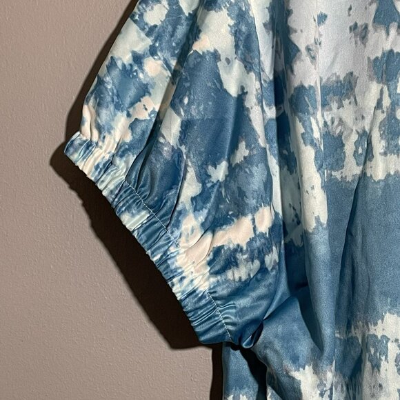 Marc Andrew Blouse Women Size L Vneck Casual Workwear Hippie Retro Boho Abstract - Picture 10 of 10